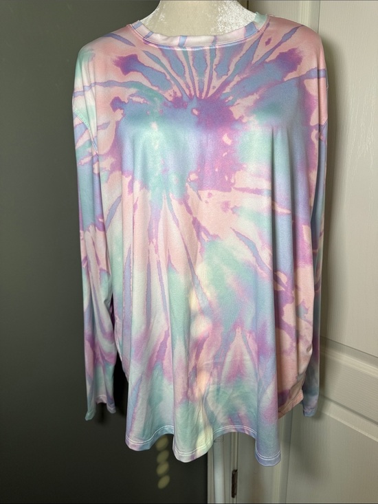 Lauren James Tops - Lauren James Pastel Tie Dye Long Sleeve Sun Shirt XL NWOT